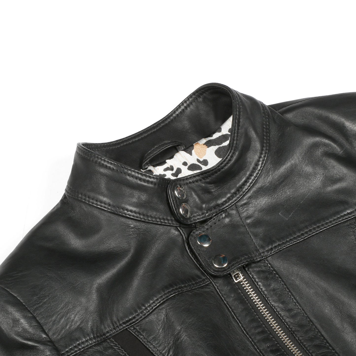 Saint Amaya Black Leather Women Cafe Racer Jackets