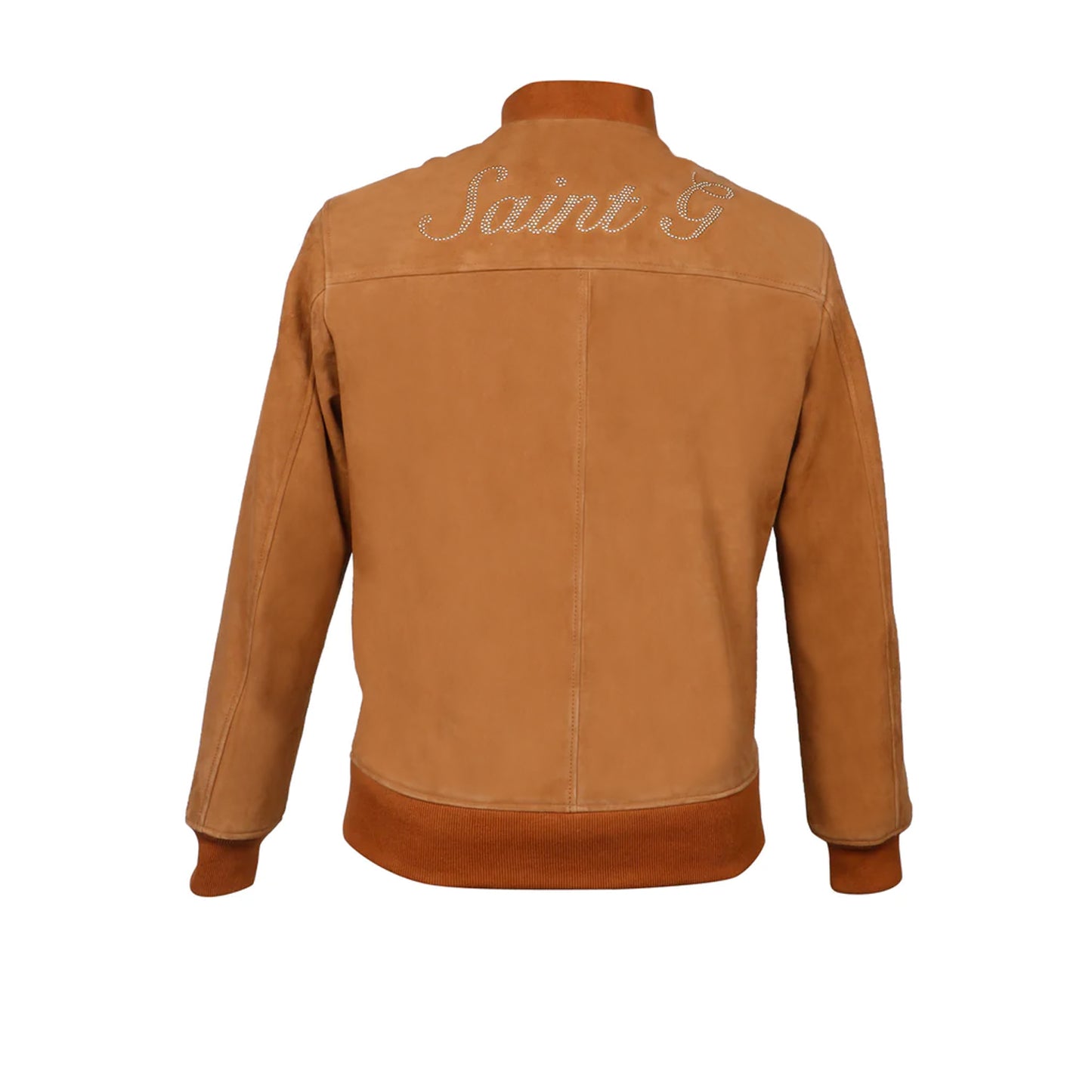 Saint Lorenzo Tan Leather Men's Bomber Style Jackets.