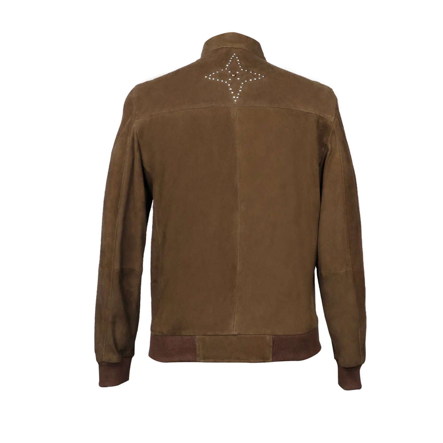 Saint Moreno Olive Suede Leather Men's Bomber Style Jackets.