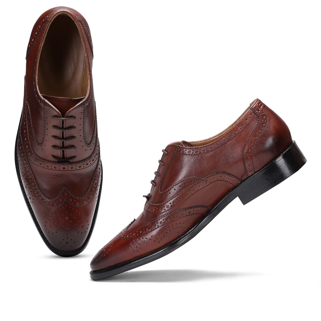 Saint Parthian Cuoio Leather Lace Up Brogue - SaintG