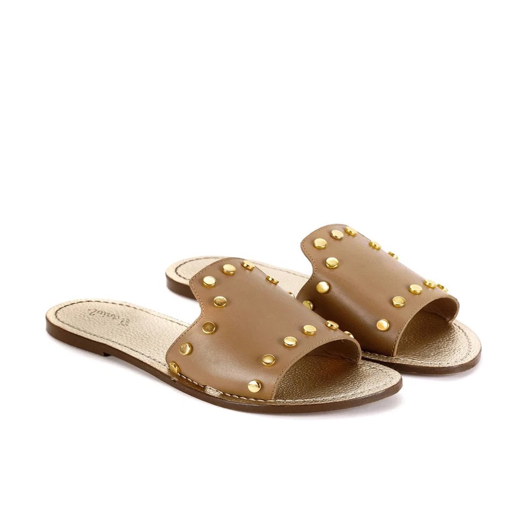 Saint Havana Gold Metal Studs Flats - SaintG