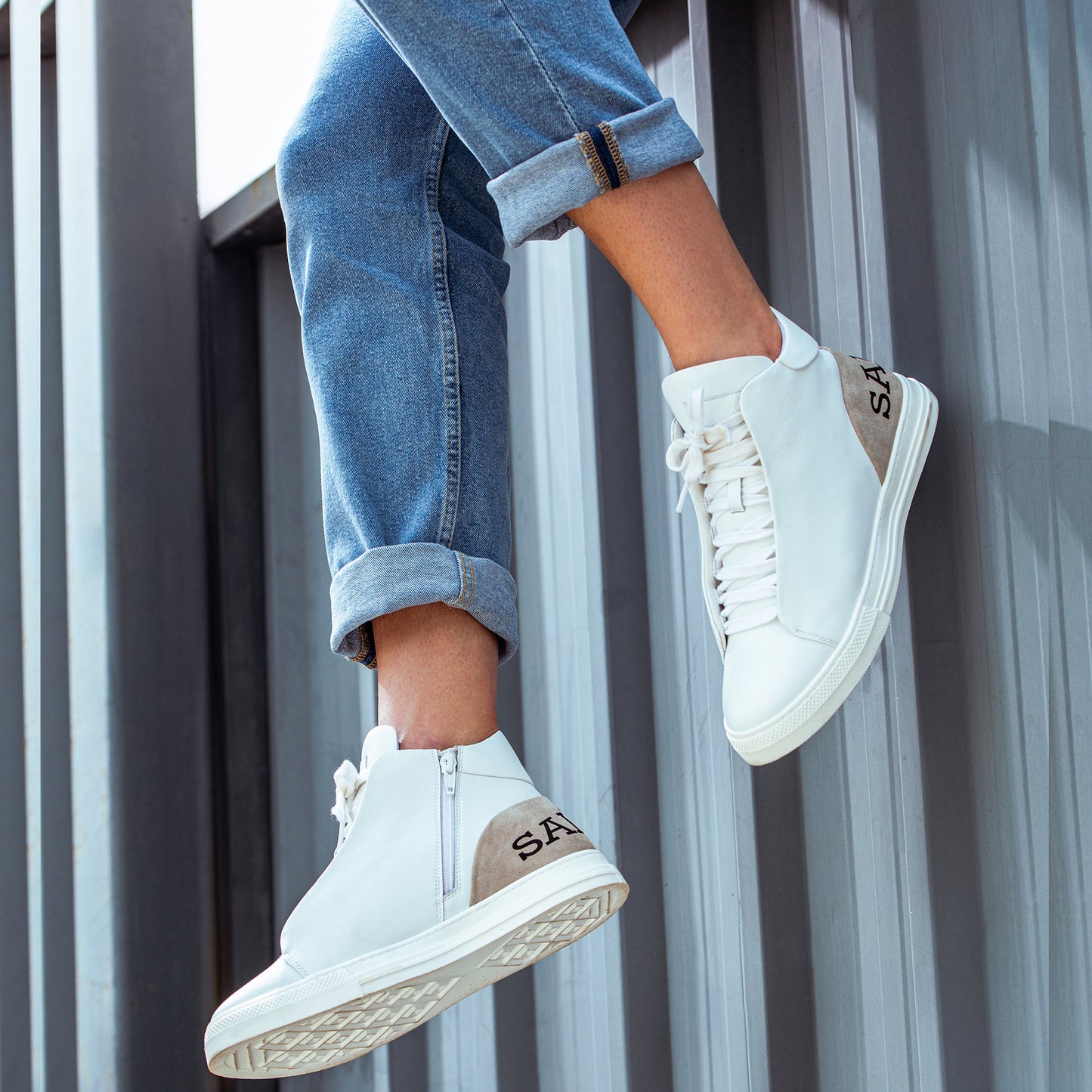 Saint Milo White Leather Handcrafted Sneakers
