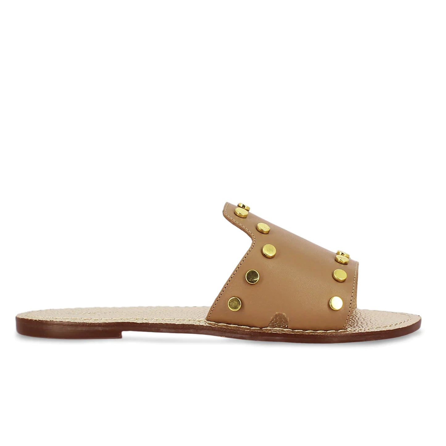 Saint Havana Gold Metal Studs Flats