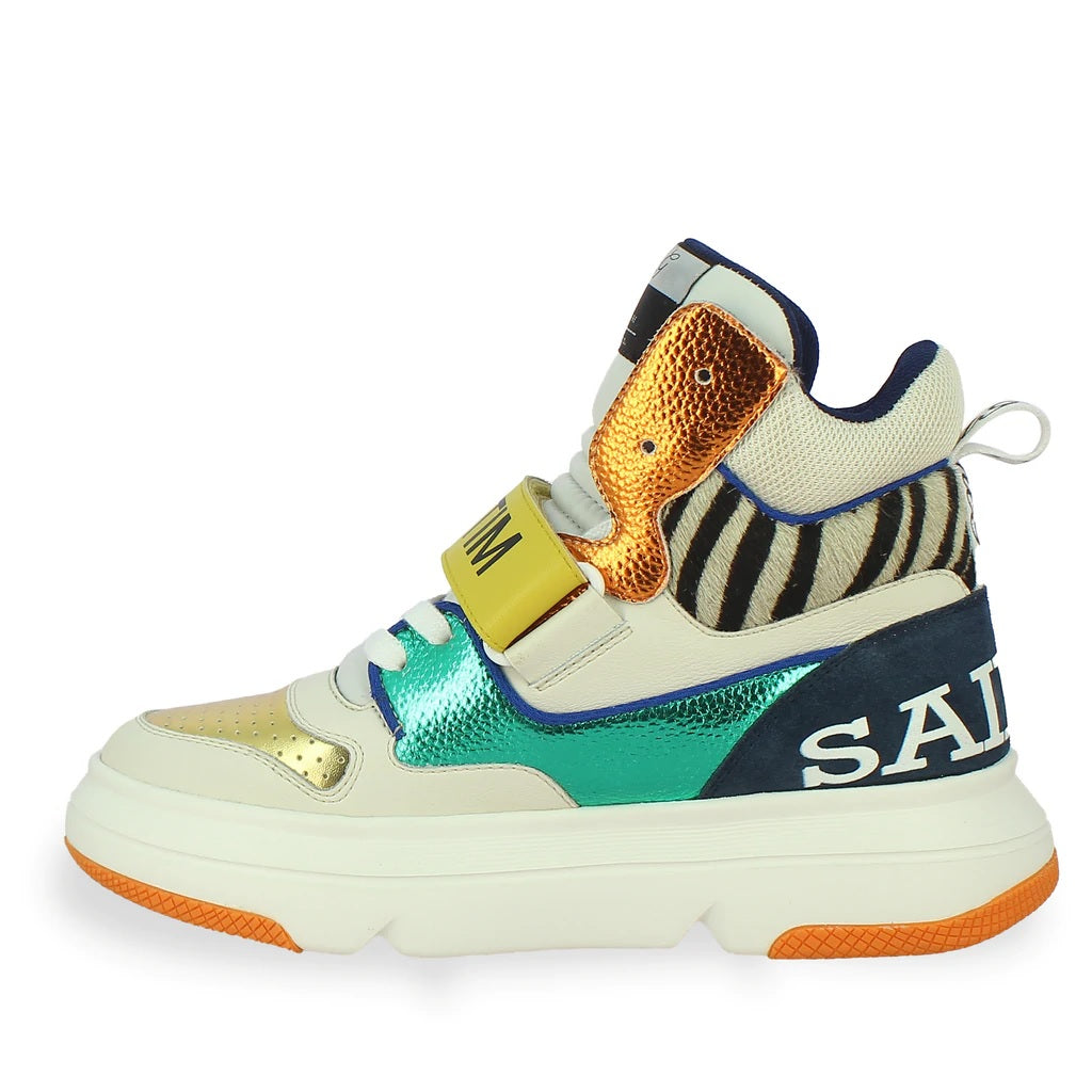 Saint Laurel Multi Leather Handcrafted Sneakers