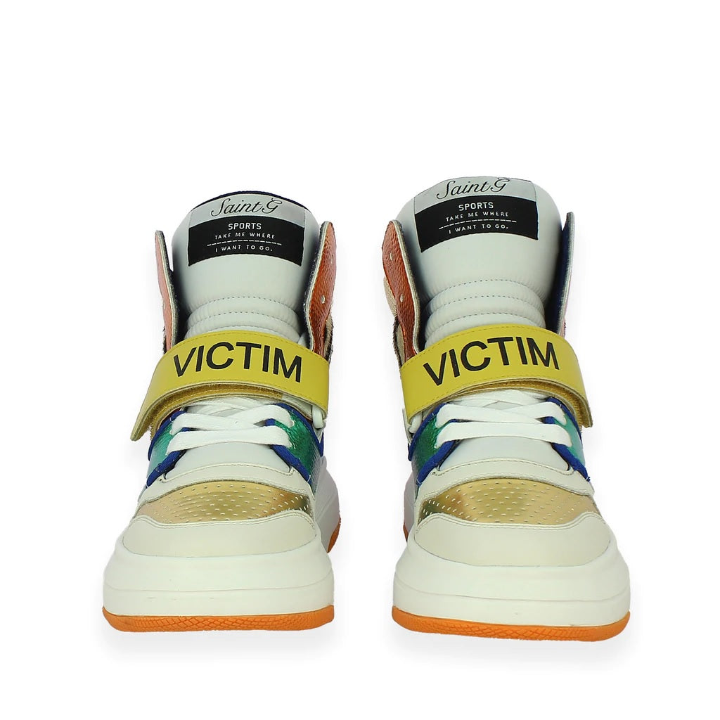 Saint Laurel Multi Leather Handcrafted Sneakers