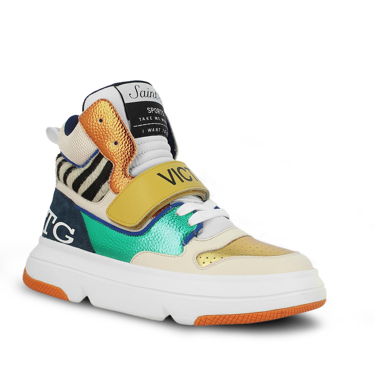 Saint Laurel Multi Leather Handcrafted Sneakers