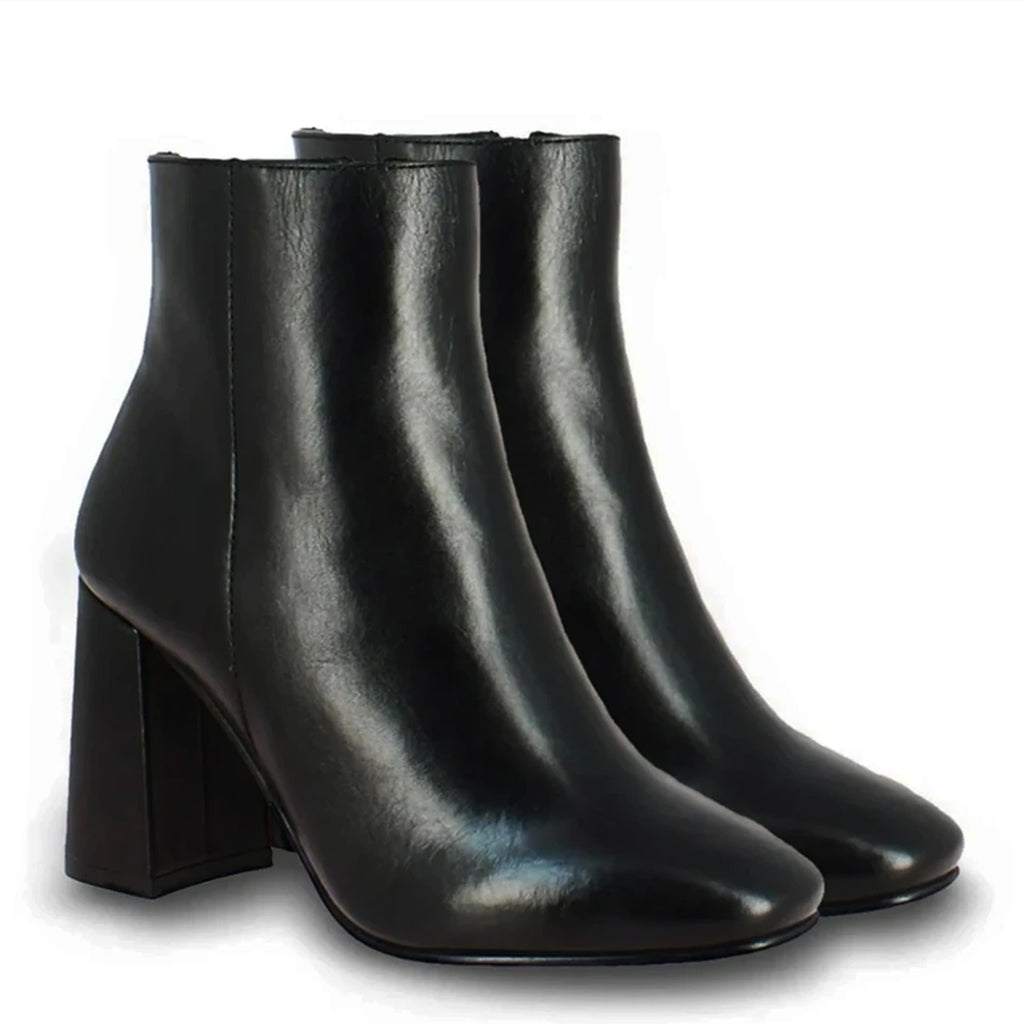 Saint Alexa Black Leather Ankle Boots
