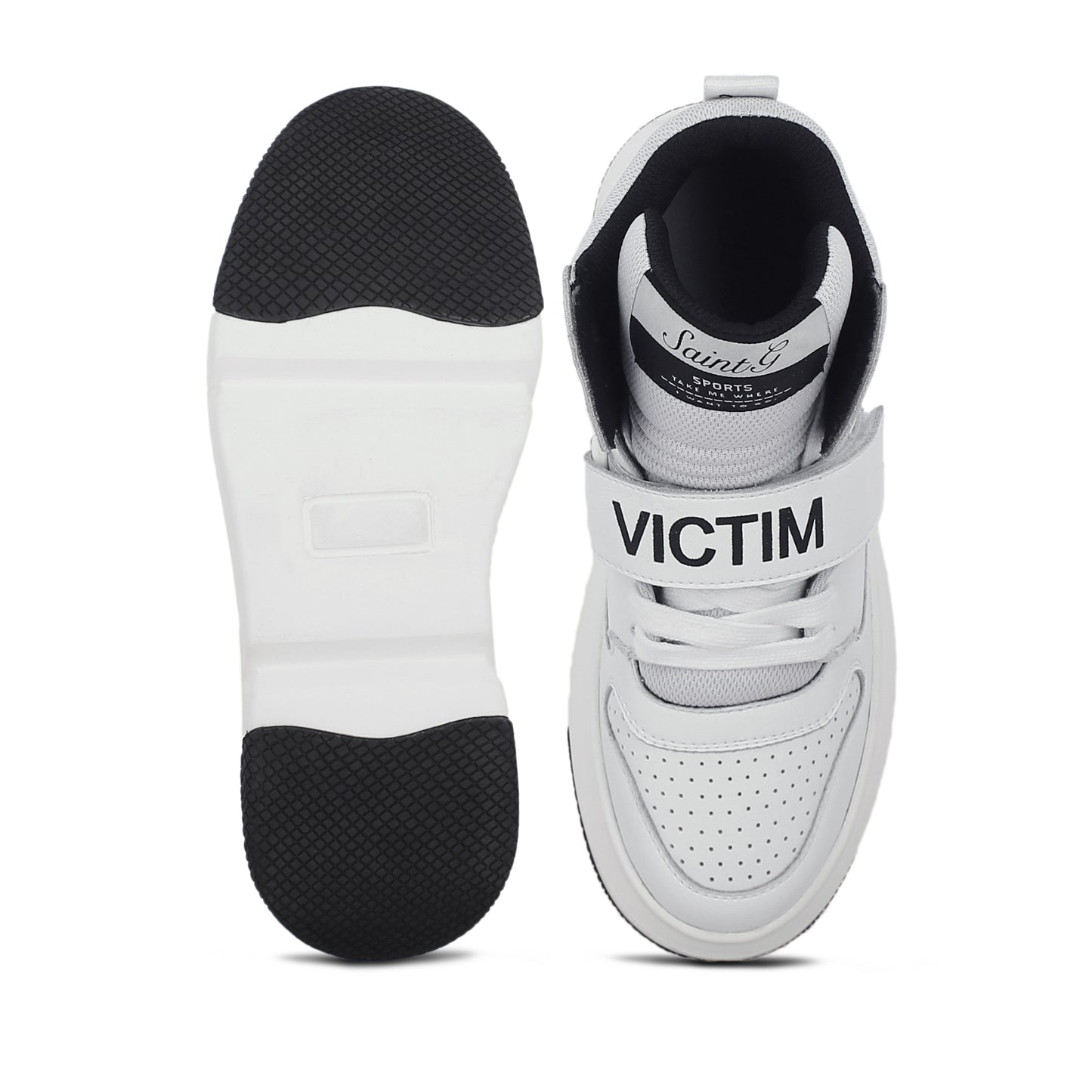Saint Venetia White & Pony Hair Print Leather Sneakers