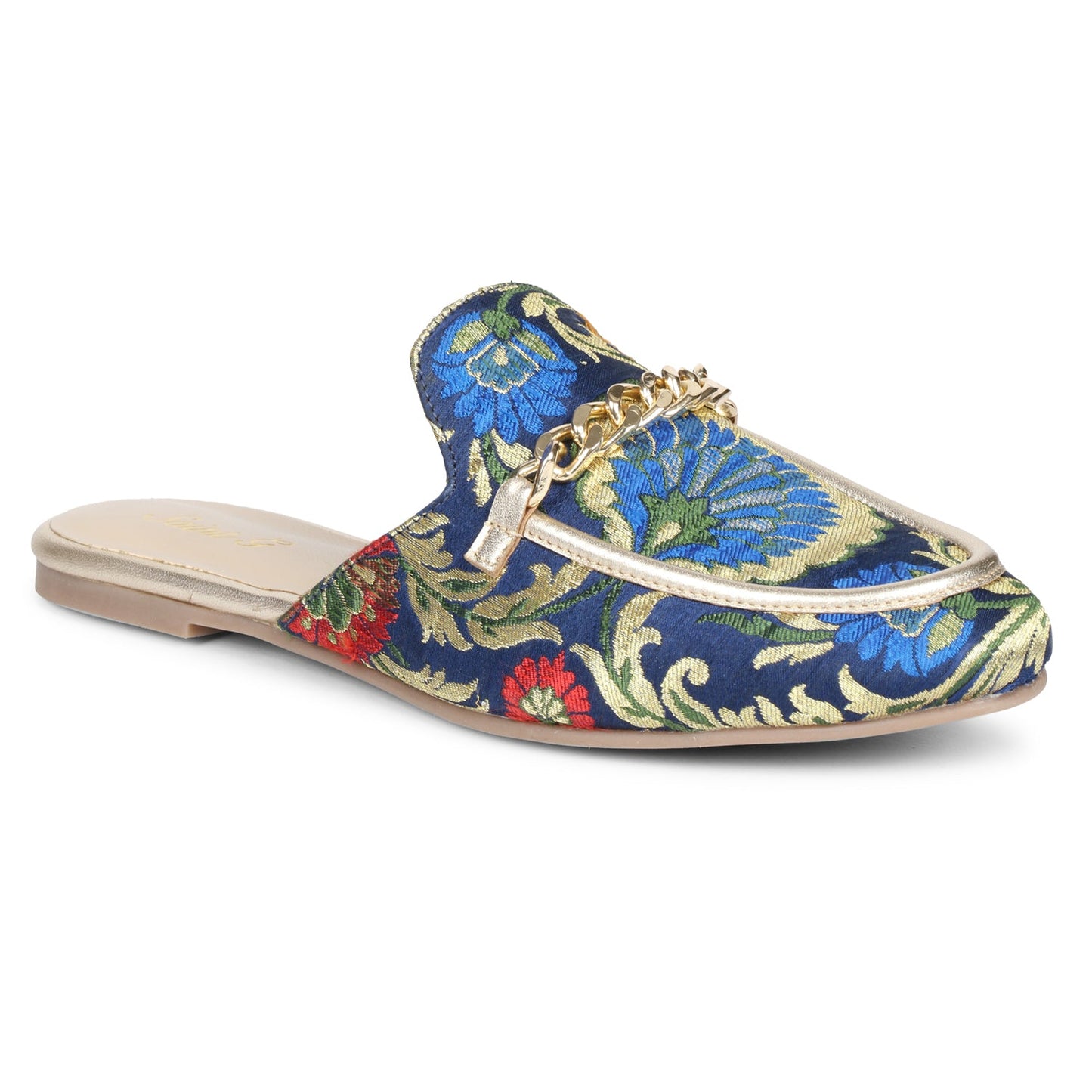 Saint Manon Navy Handcrafted Leather Mules - SaintG