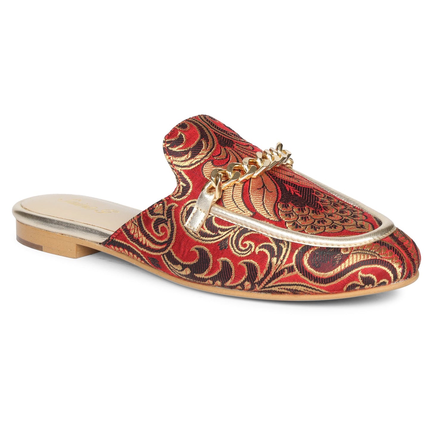 Saint Manon Maroon Handcrafted Leather Mules - SaintG