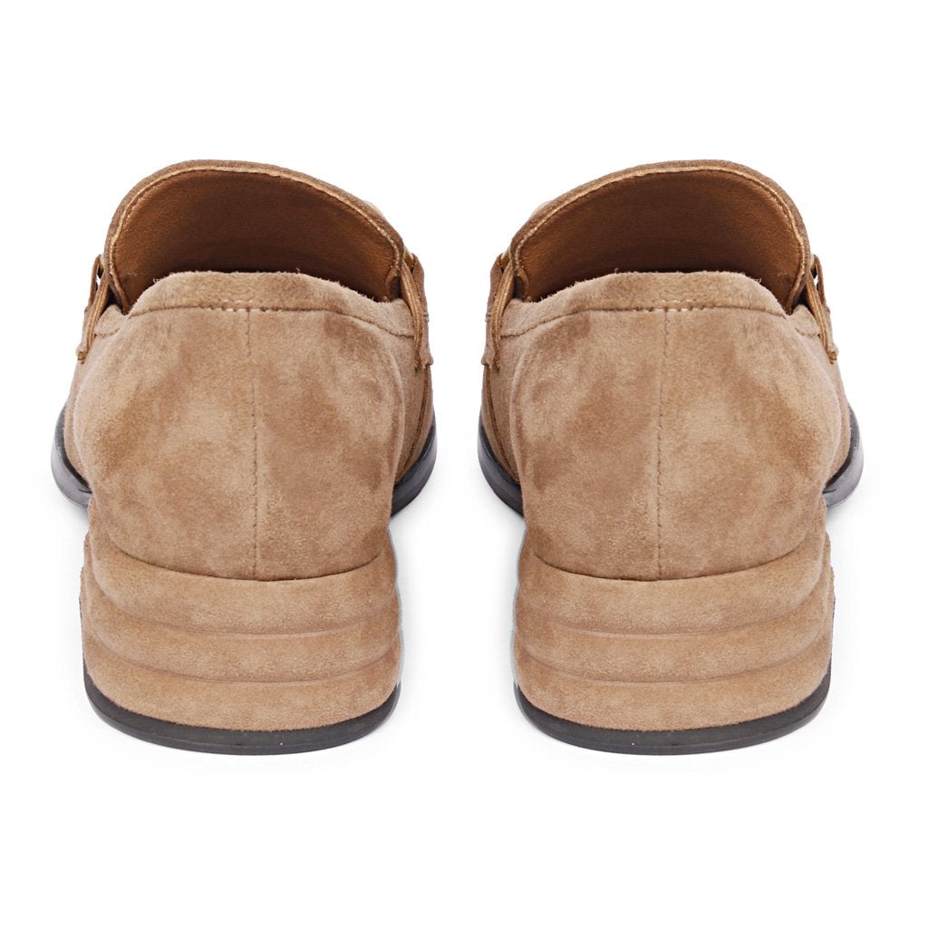 Saint Jenny Taupe Suede Leather Handcrafted Moccasins