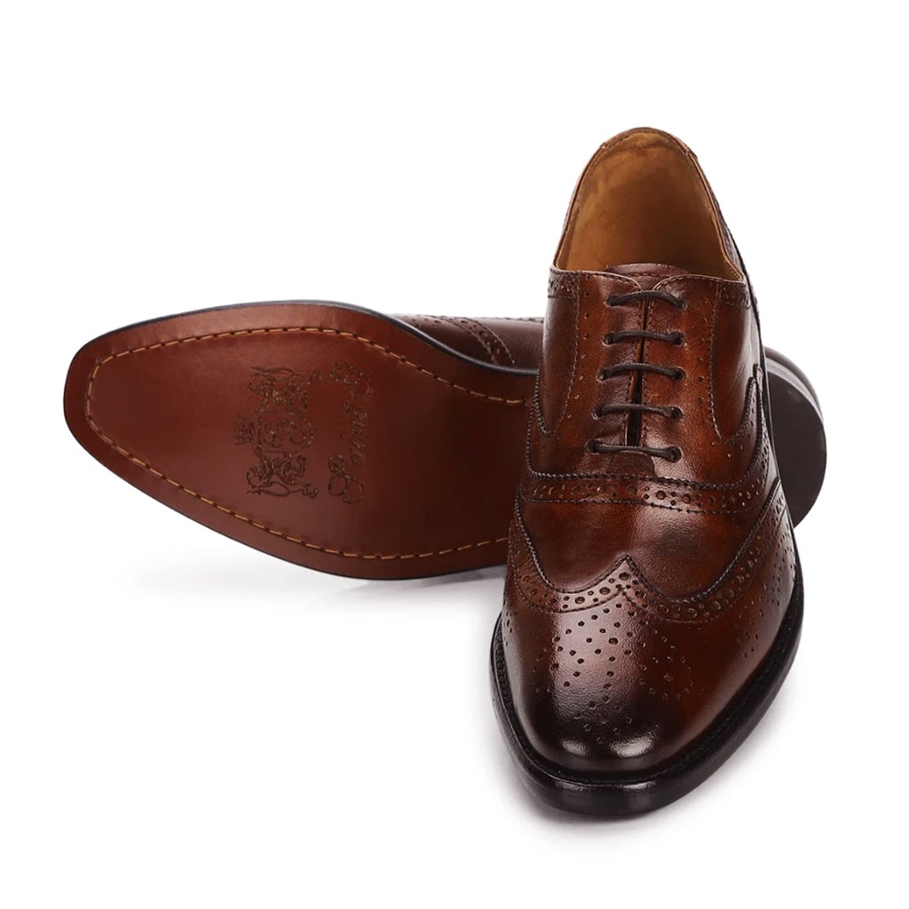 Saint Parthian Cuoio Leather Lace Up Brogue - SaintG
