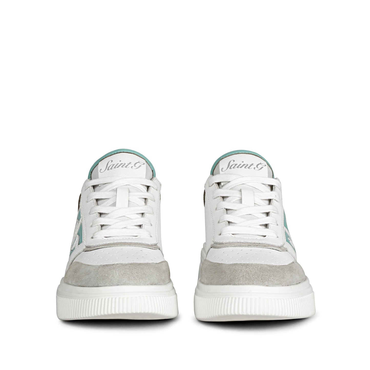 Saint Aloisia Mint Leather Sneakers