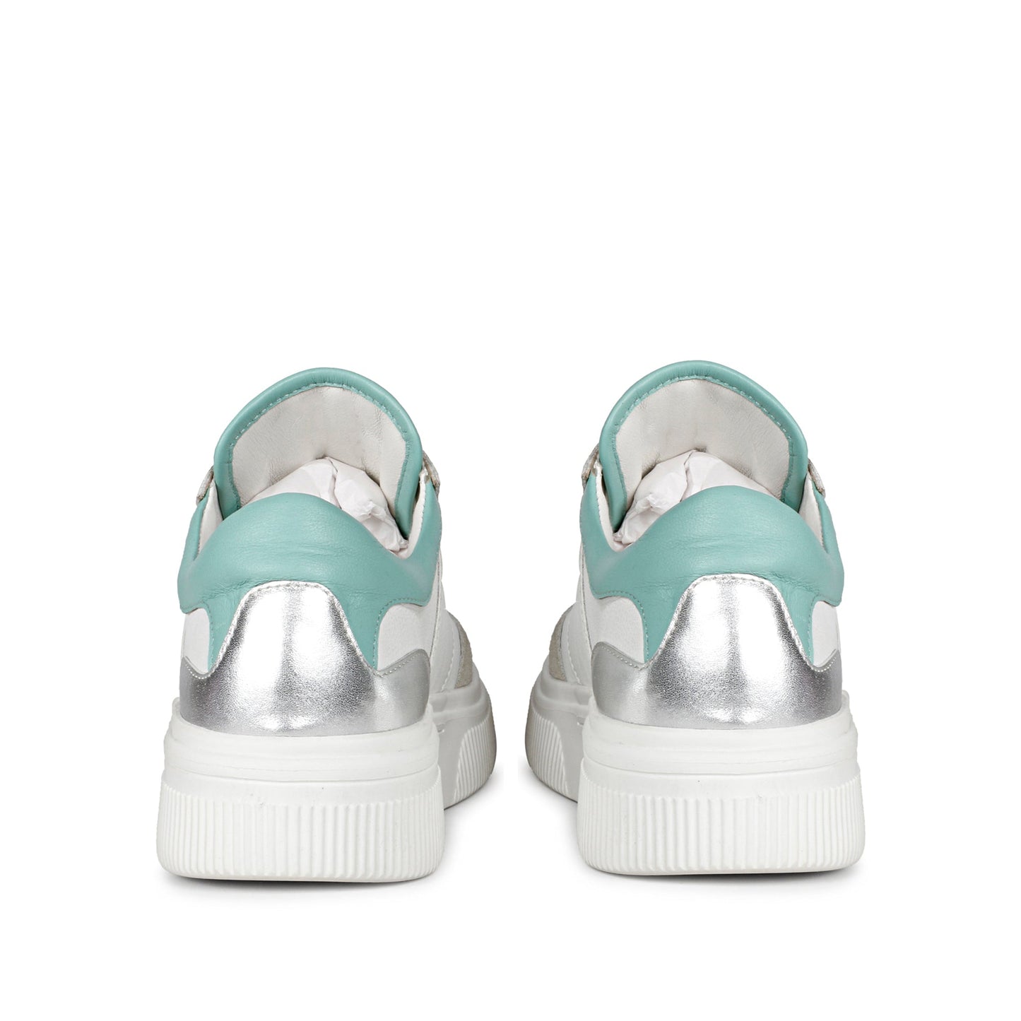 Saint Aloisia Mint Leather Sneakers