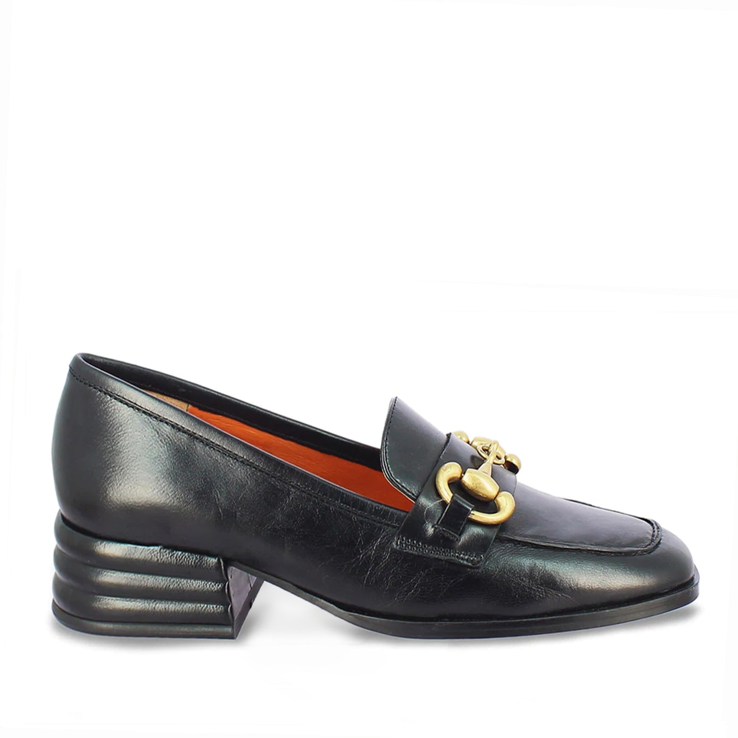 Saint Jenny Black Distressed Leather Handcrafted Moccasins