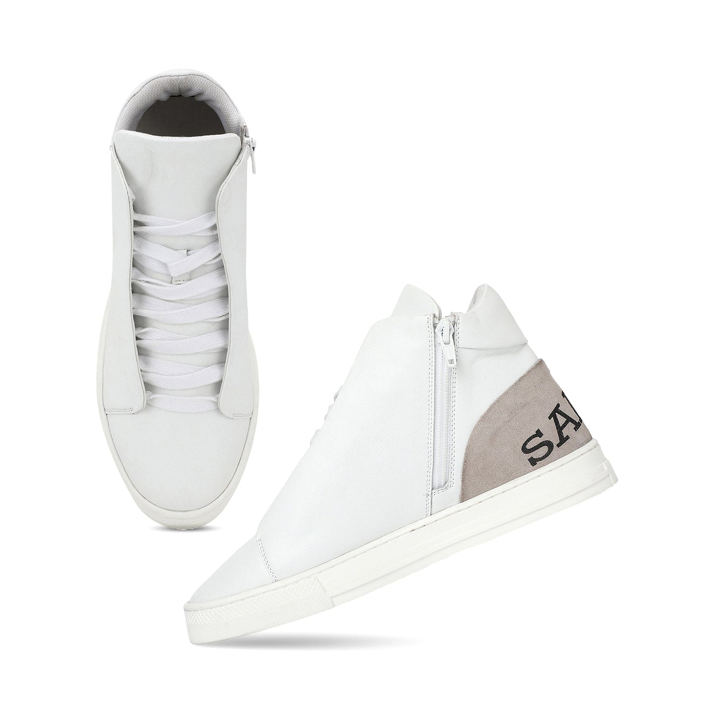 Saint Milo White Leather Handcrafted Sneakers