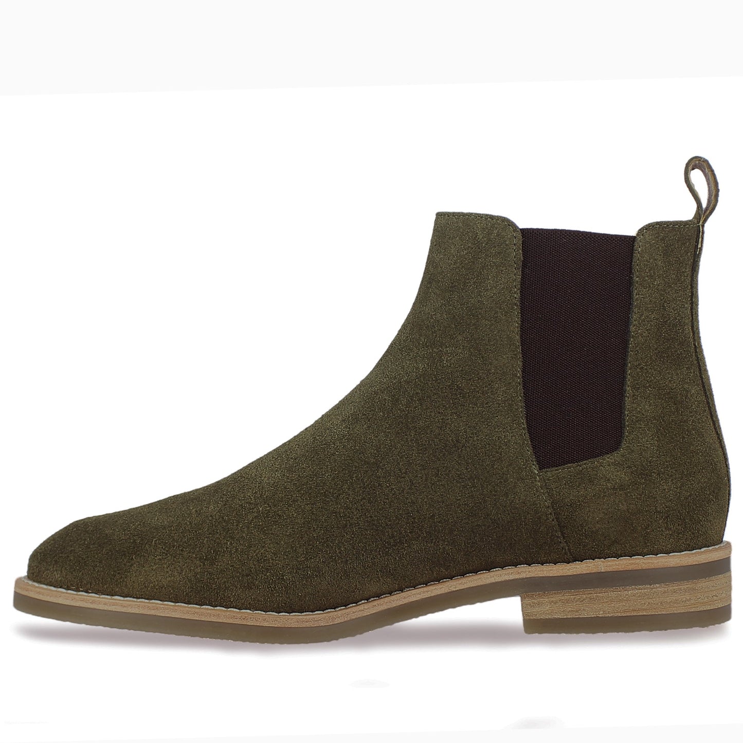 Saint Grimoald Olive Suede Chelsea boot - SaintG