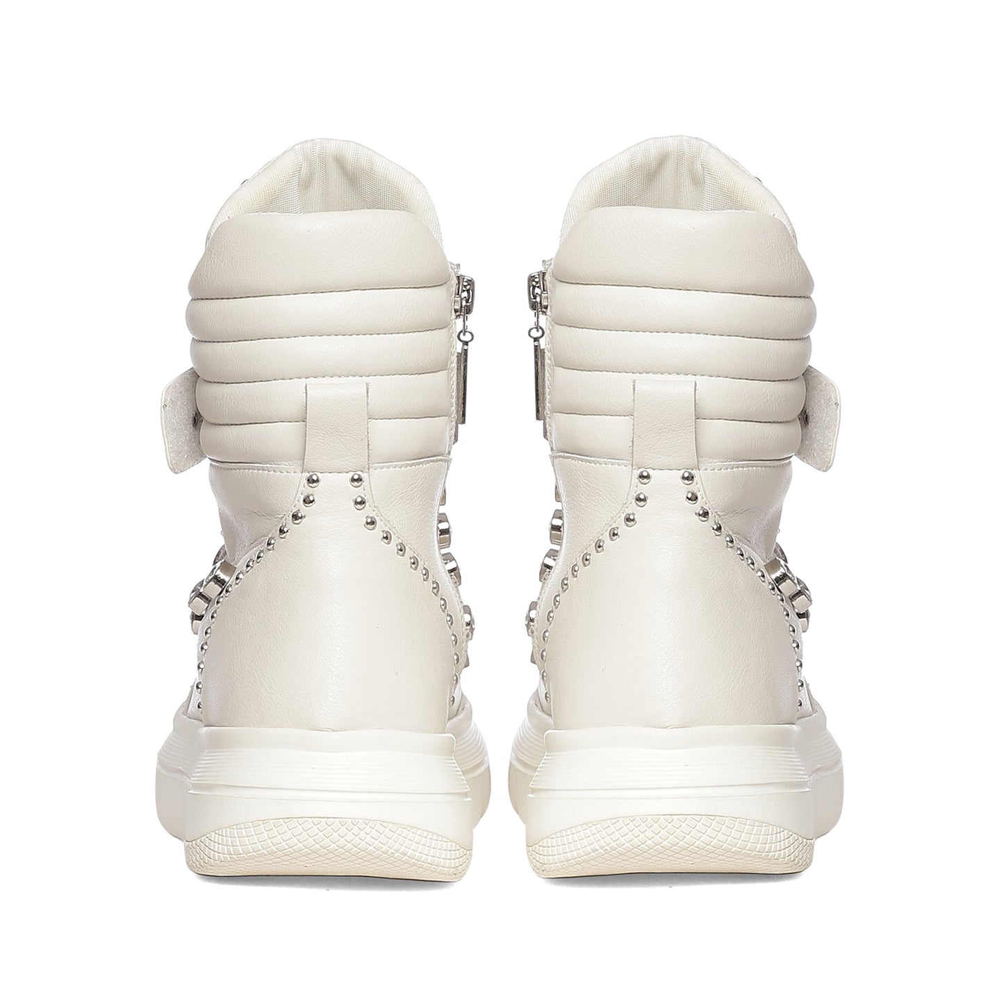 Saint Lavinia Embellished Ivory Leather Shoes