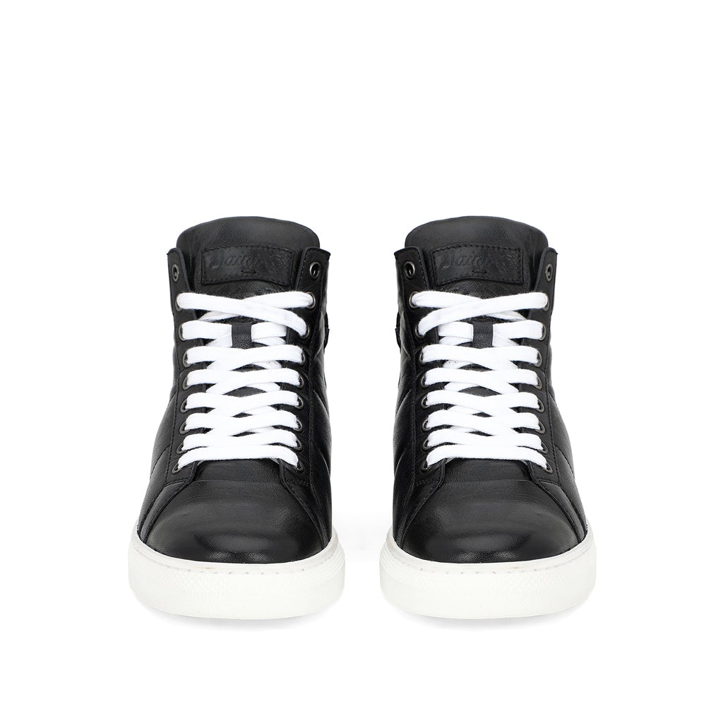 Saint Artemas Black Leather Handcrafted Sneakers