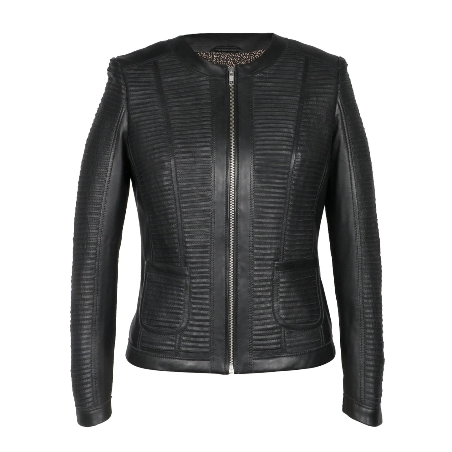 SaintG Black Leather Women Cafe Racer Jackets