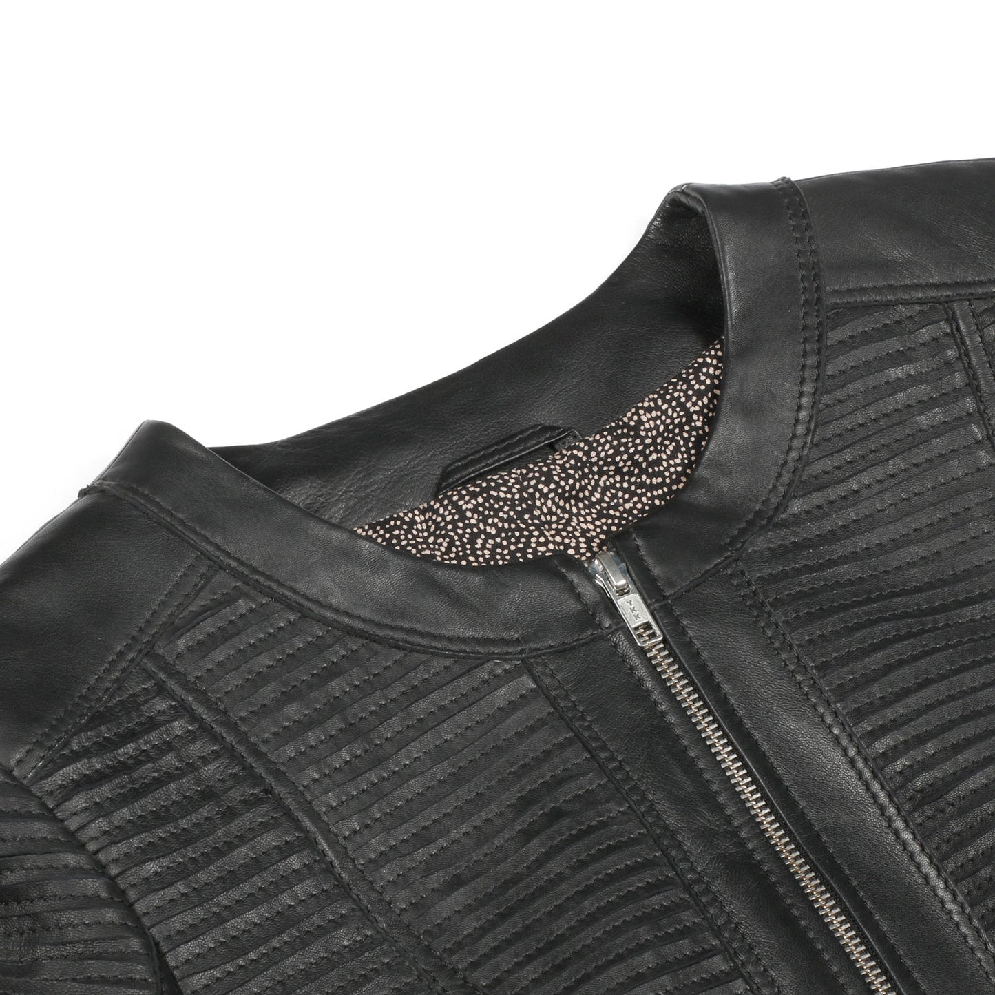 SaintG Black Leather Women Cafe Racer Jackets