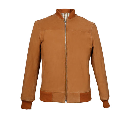 Saint Lorenzo Tan Leather Men's Bomber Style Jackets.