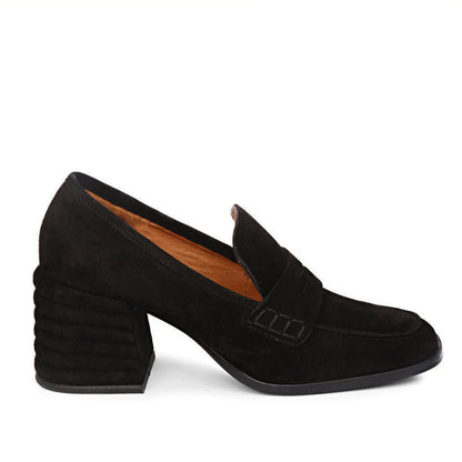 Saint Amelia Black Suede Leather Handcrafted Shoes