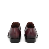 Saint Vincenzo Brown Leather Square Toe Lace Up Décor Slip On Shoes