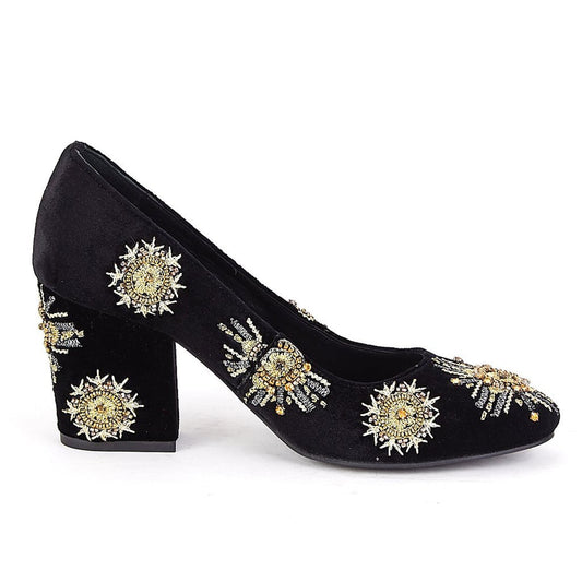 Saint Renee Hand Embroidered Leather Pump - SaintG