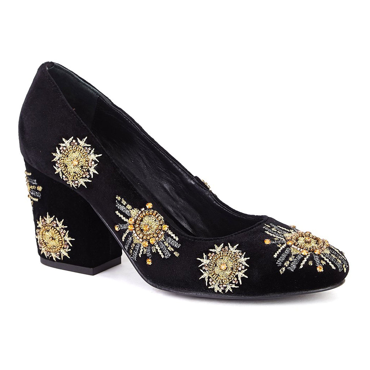 Saint Renee Hand Embroidered Leather Pump - SaintG