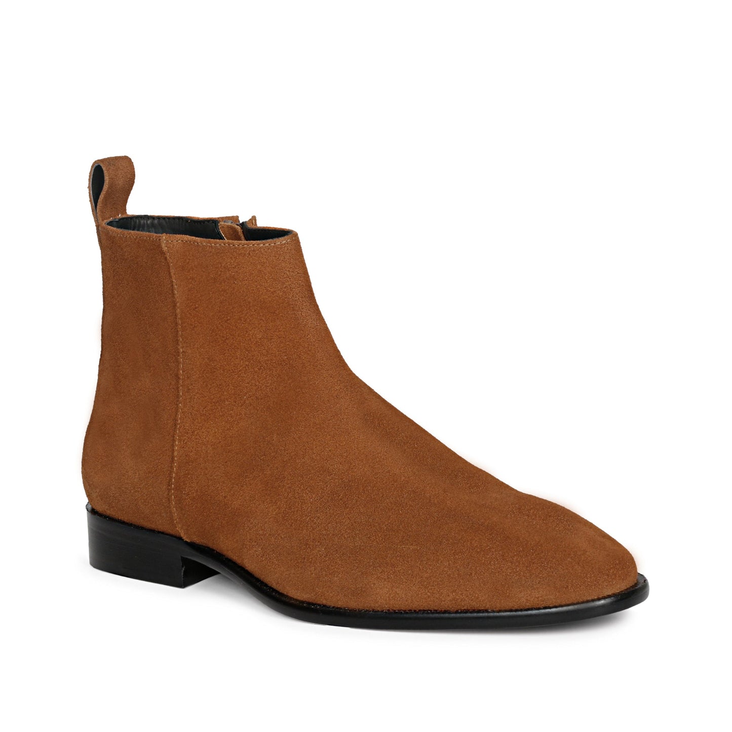 Saint Alfie Tan Suede Leather Handcrafted Chelsea Boots