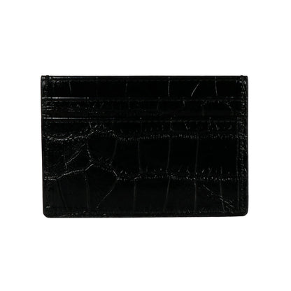 Saint Callisto Black Croco Leather Embossed With Set