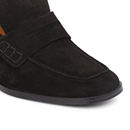 Saint Amelia Black Suede Leather Handcrafted Shoes