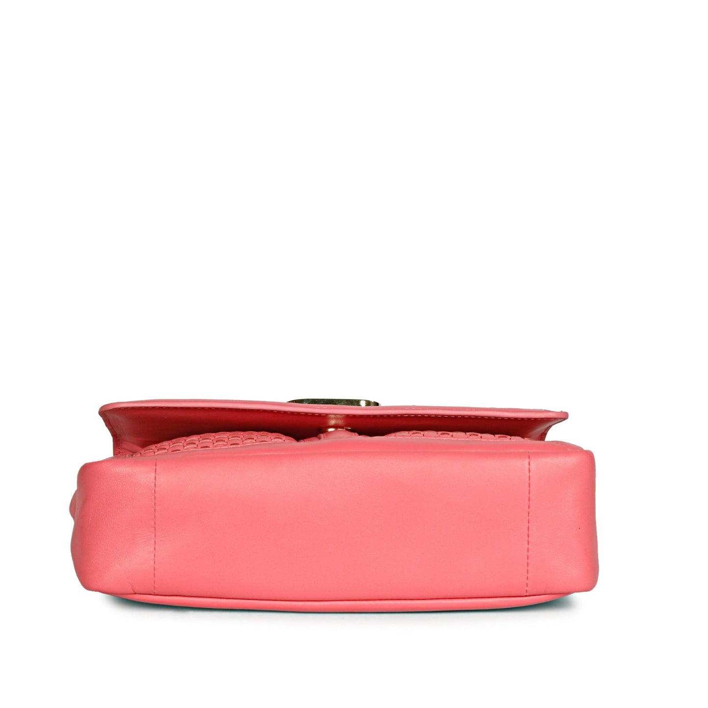 Addie Coral Hand Woven Leather Sling Bag