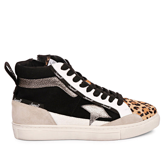 Saint Ellyse Black Leather Sneakers