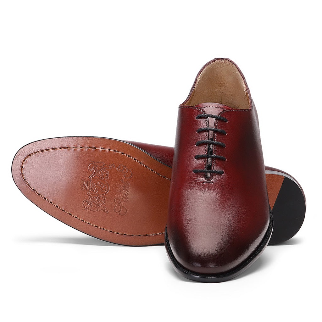 Saint Ethelstan Bordo Leather Oxford Shoes - SaintG