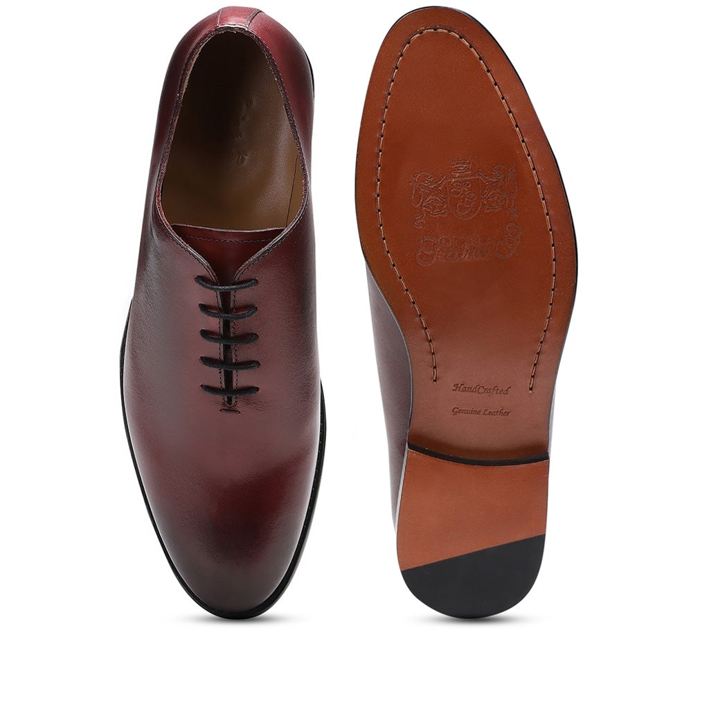 Saint Ethelstan Bordo Leather Oxford Shoes - SaintG