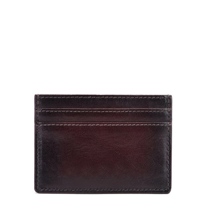 Dark Brown Leather Men's Wallet Set