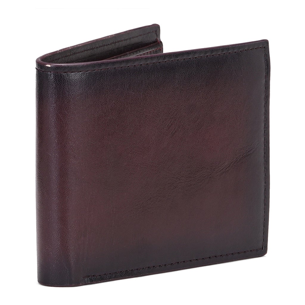 Dark Brown Leather Men's Wallet Set