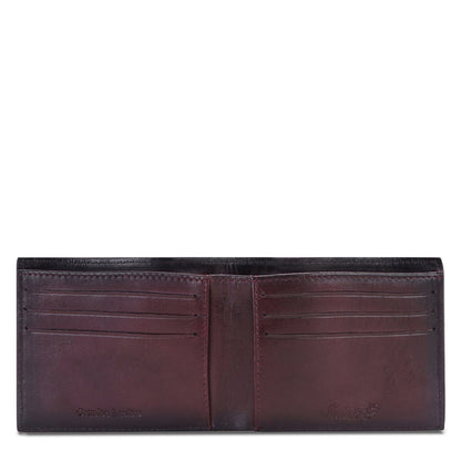 Dark Brown Leather Men's Wallet Set