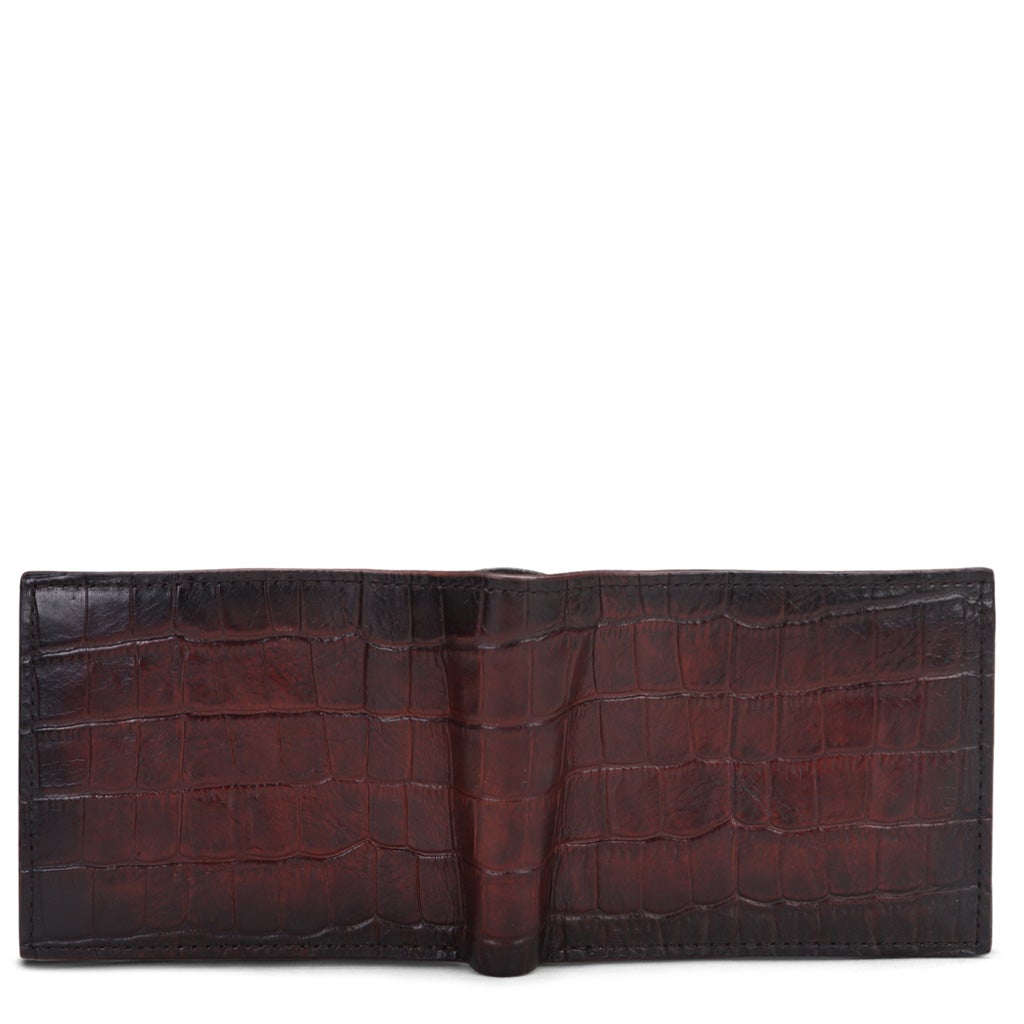 Brown Croco Leather Men's Wallet Set - SaintG