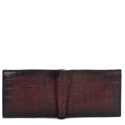 Brown Croco Leather Men's Wallet Set - SaintG