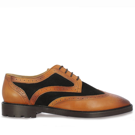 Saint Bernard  Tan Leather Lace Up Brogue