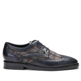 Saint Faustin Navy Leather Lace Up Brogue