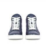 Saint Tesoro Blue Leather Handcrafted Sneakers