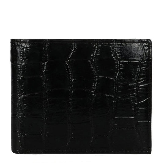 Black Croco Leather Men's Wallet Set - SaintG