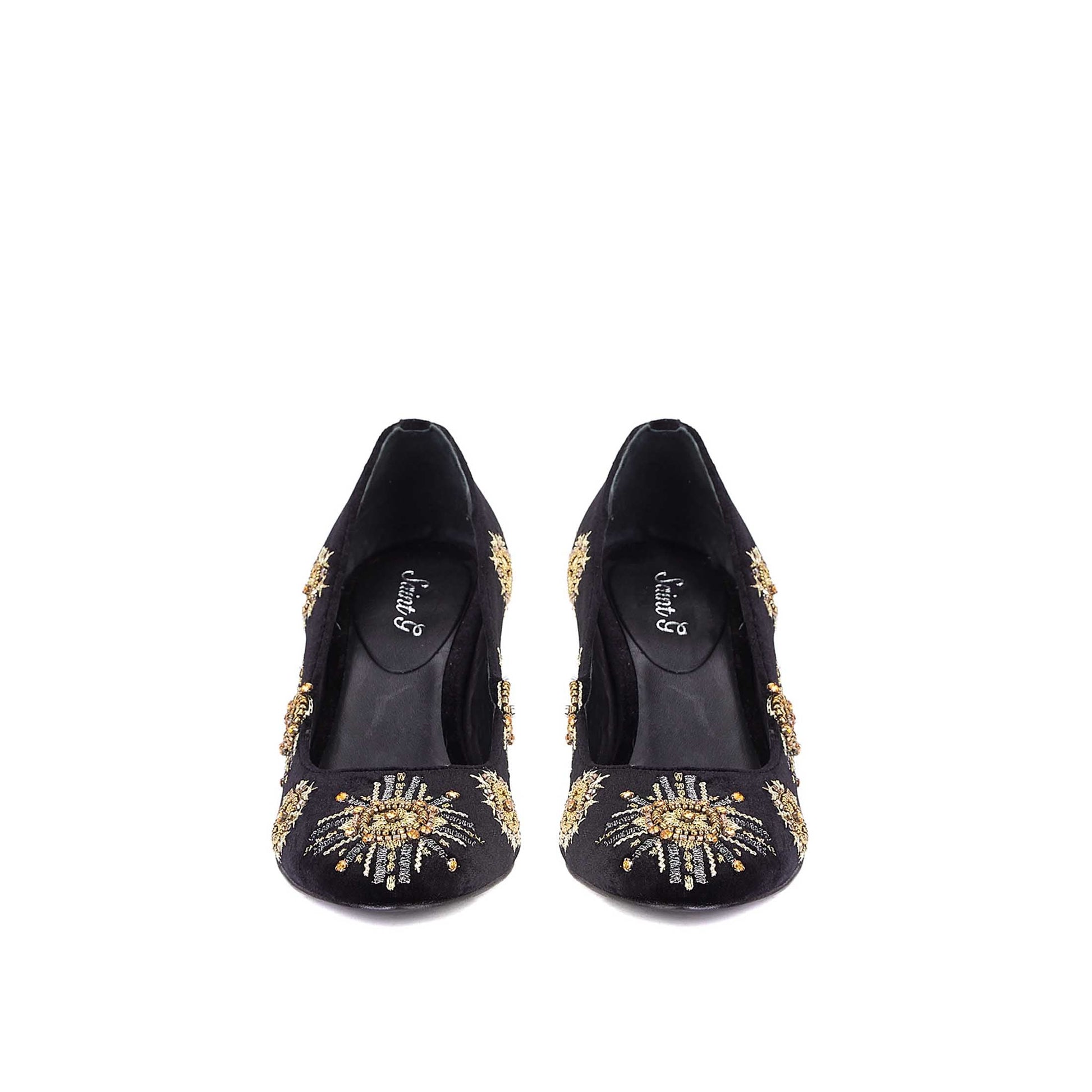 Saint Renee Hand Embroidered Leather Pump - SaintG