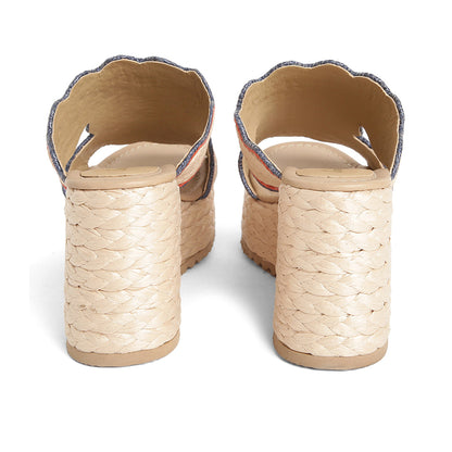 Saint Laura Ivory Leather Jute Sandals