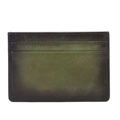 Olive Leather Card Holders