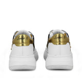 Saint Antea Studs Embellished White & Yellow Leather Sneakers